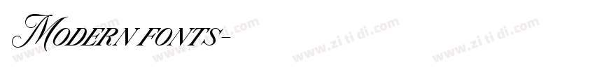 Modern fonts字体转换